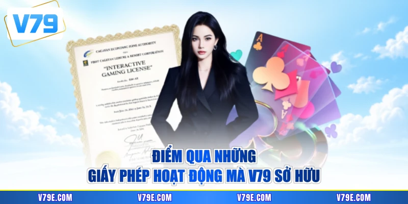 Điểm qua những giấy phép hoạt động mà V79 sở hữu